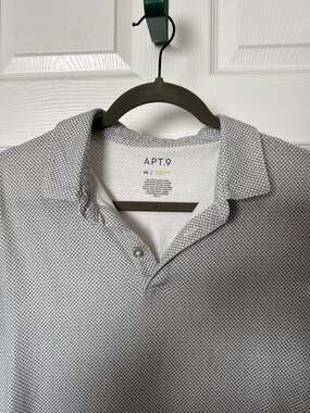Apt. 9 Premier Flex Men's Medium Micro Geometric Print Polo Shirt